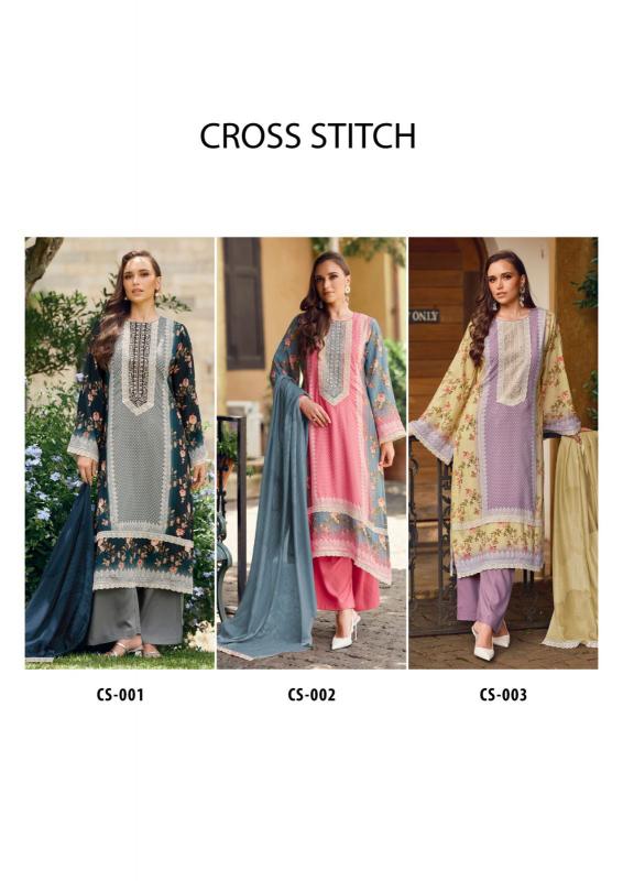 Cross stitch the hermitage shop lawn balar cotton dress material wholesale
