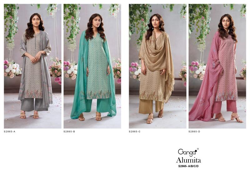 Ganga alumita 2865 Woven cotton wholesale market in mumbai for dress materials