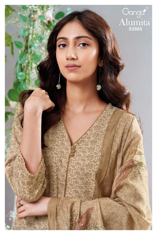Ganga alumita 2865 Woven cotton wholesale market in mumbai for dress materials