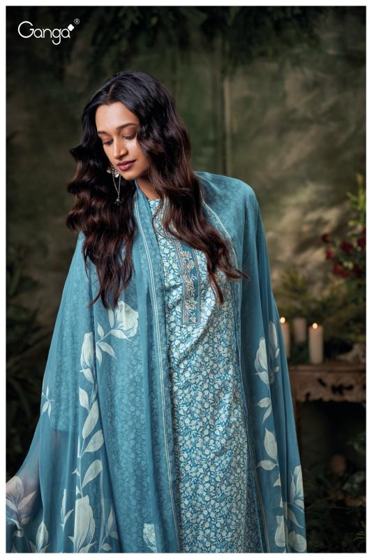 Ganga cianna 3574 cotton printed wholesale market in mumbai for dress materials