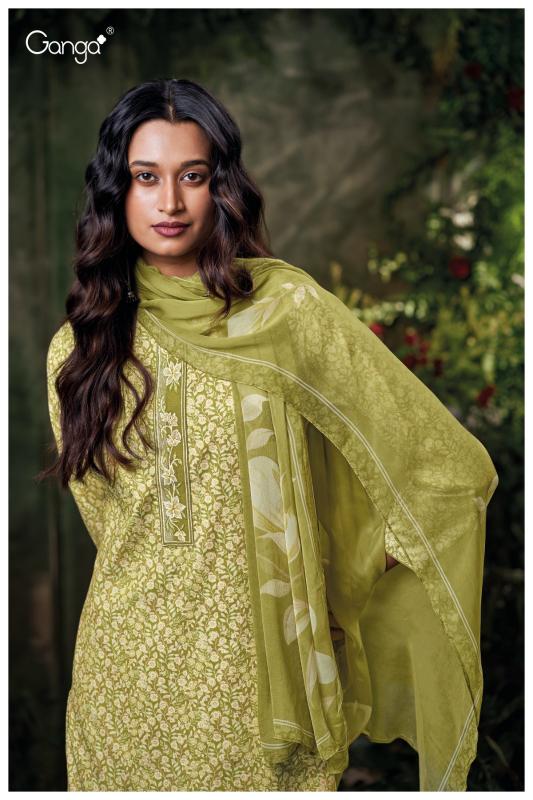 Ganga cianna 3574 cotton printed wholesale market in mumbai for dress materials