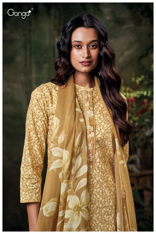 Ganga cianna 3574 cotton printed wholesale market in mumbai for dress materials