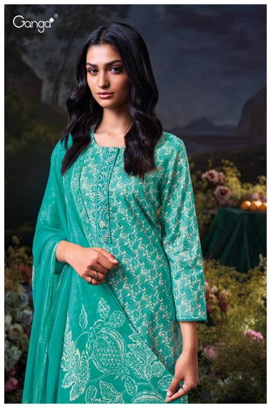 Ganga fiora 3598 cotton printed dress material wholesale market