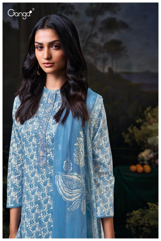Ganga fiora 3598 cotton printed dress material wholesale market