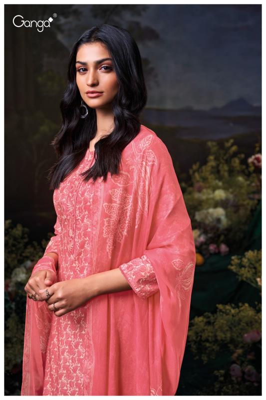 Ganga fiora 3598 cotton printed dress material wholesale market