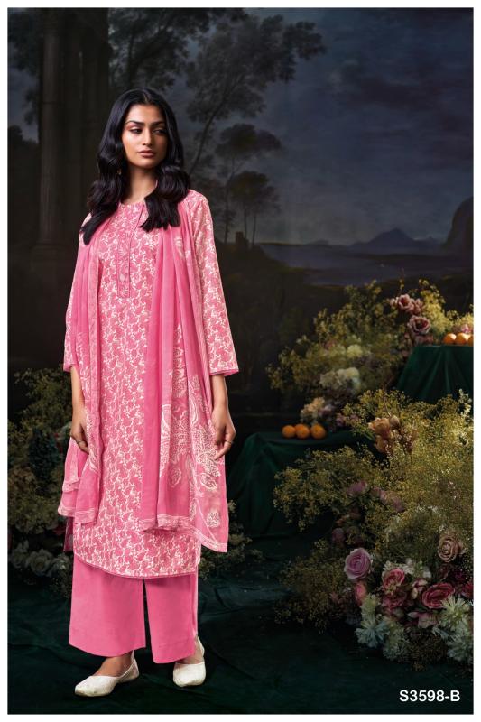 Ganga fiora 3598 cotton printed dress material wholesale market