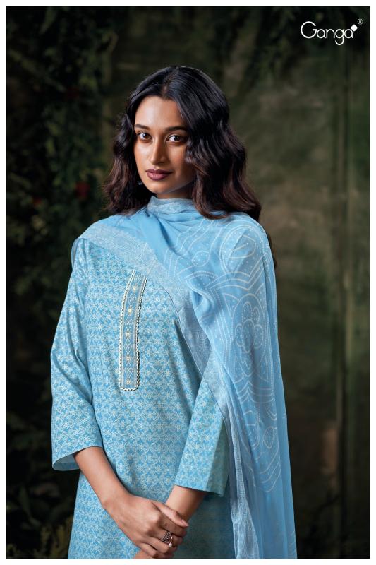 Ganga frinisa 3583 cotton printed wholesale market in mumbai for dress materials