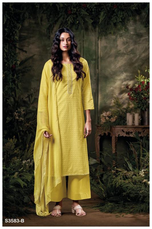 Ganga frinisa 3583 cotton printed wholesale market in mumbai for dress materials