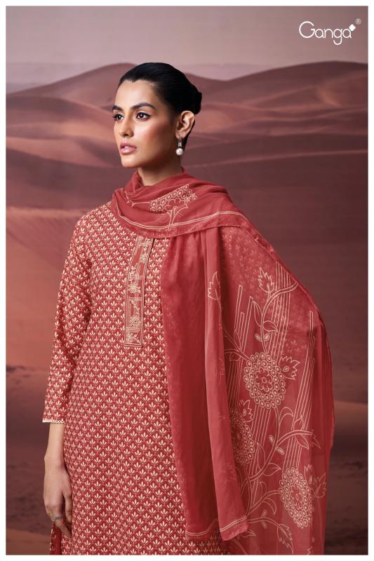 Ganga kairavi 3576 cotton printed wholesale market in mumbai for dress materials