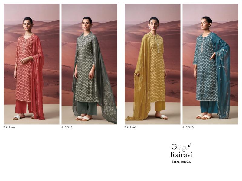 Ganga kairavi 3576 cotton printed wholesale market in mumbai for dress materials