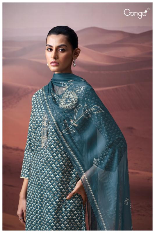 Ganga kairavi 3576 cotton printed wholesale market in mumbai for dress materials