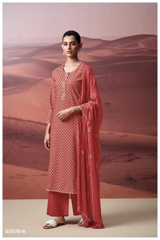 Ganga kairavi 3576 cotton printed wholesale market in mumbai for dress materials