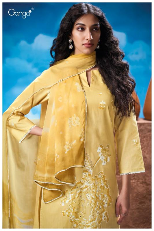Ganga natalia 3306 cotton printed wholesale market in mumbai for dress materials