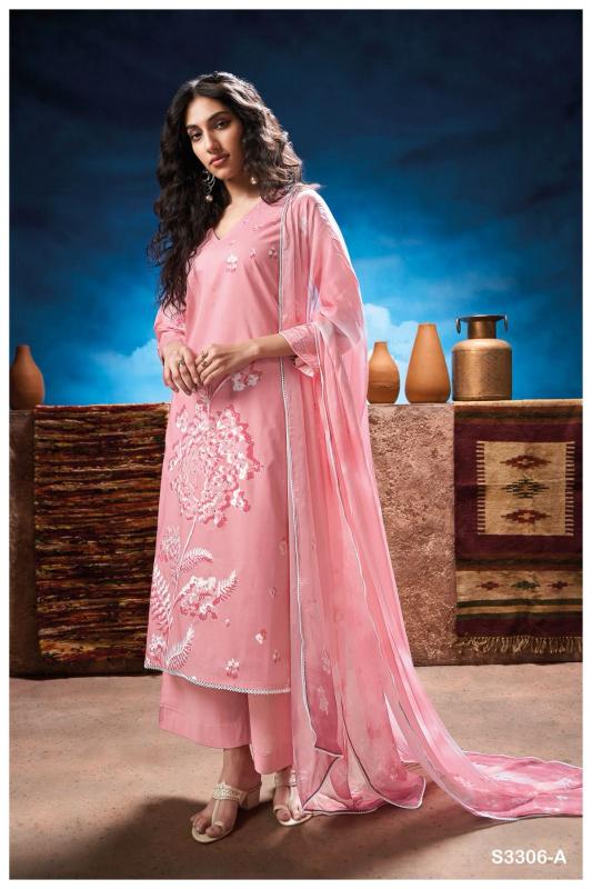 Ganga natalia 3306 cotton printed wholesale market in mumbai for dress materials