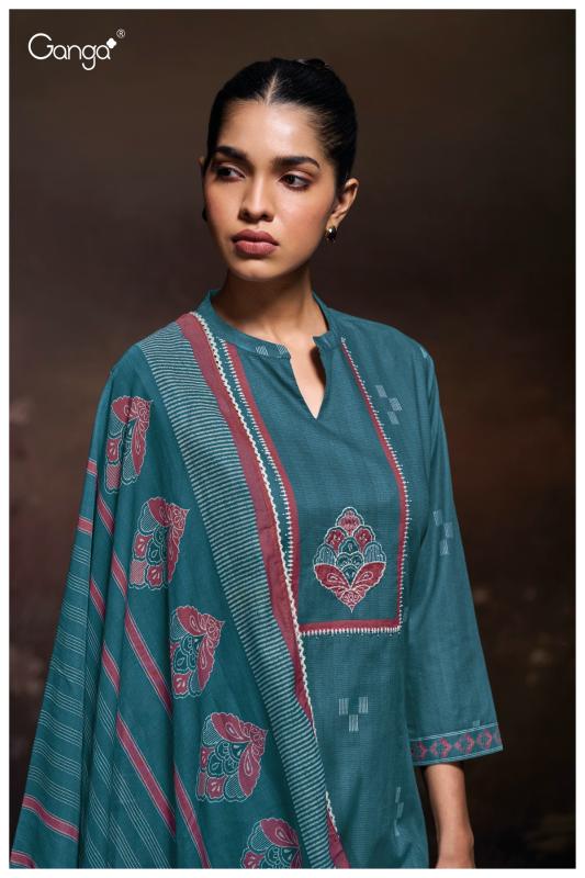 Ganga samantha 3637 cotton printed wholesale market in mumbai for dress materials