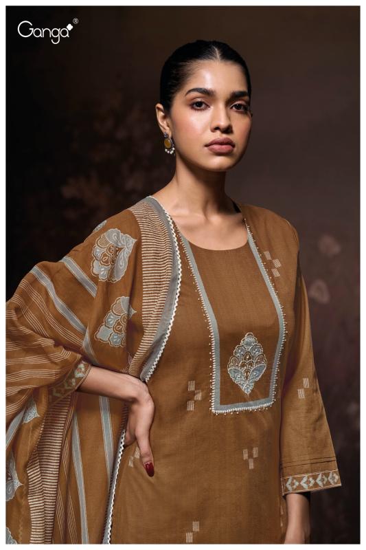 Ganga samantha 3637 cotton printed wholesale market in mumbai for dress materials