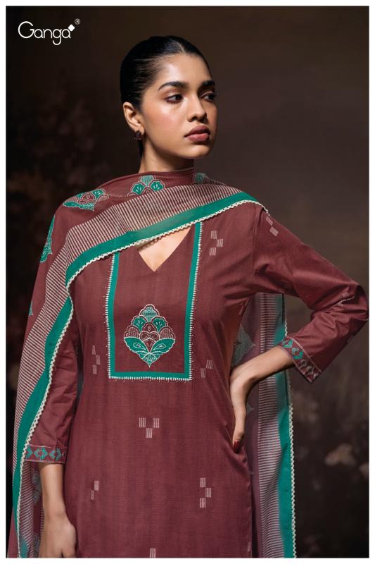 Ganga samantha 3637 cotton printed wholesale market in mumbai for dress materials