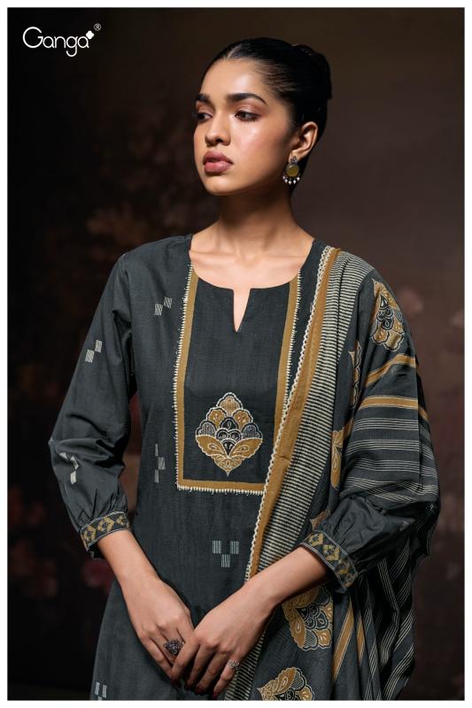 Ganga samantha 3637 cotton printed wholesale market in mumbai for dress materials