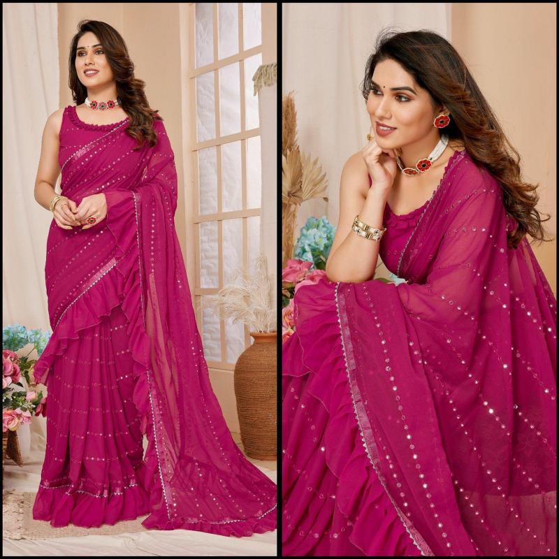 GC soft georgette silk surat sarees with blouse wholesale market 