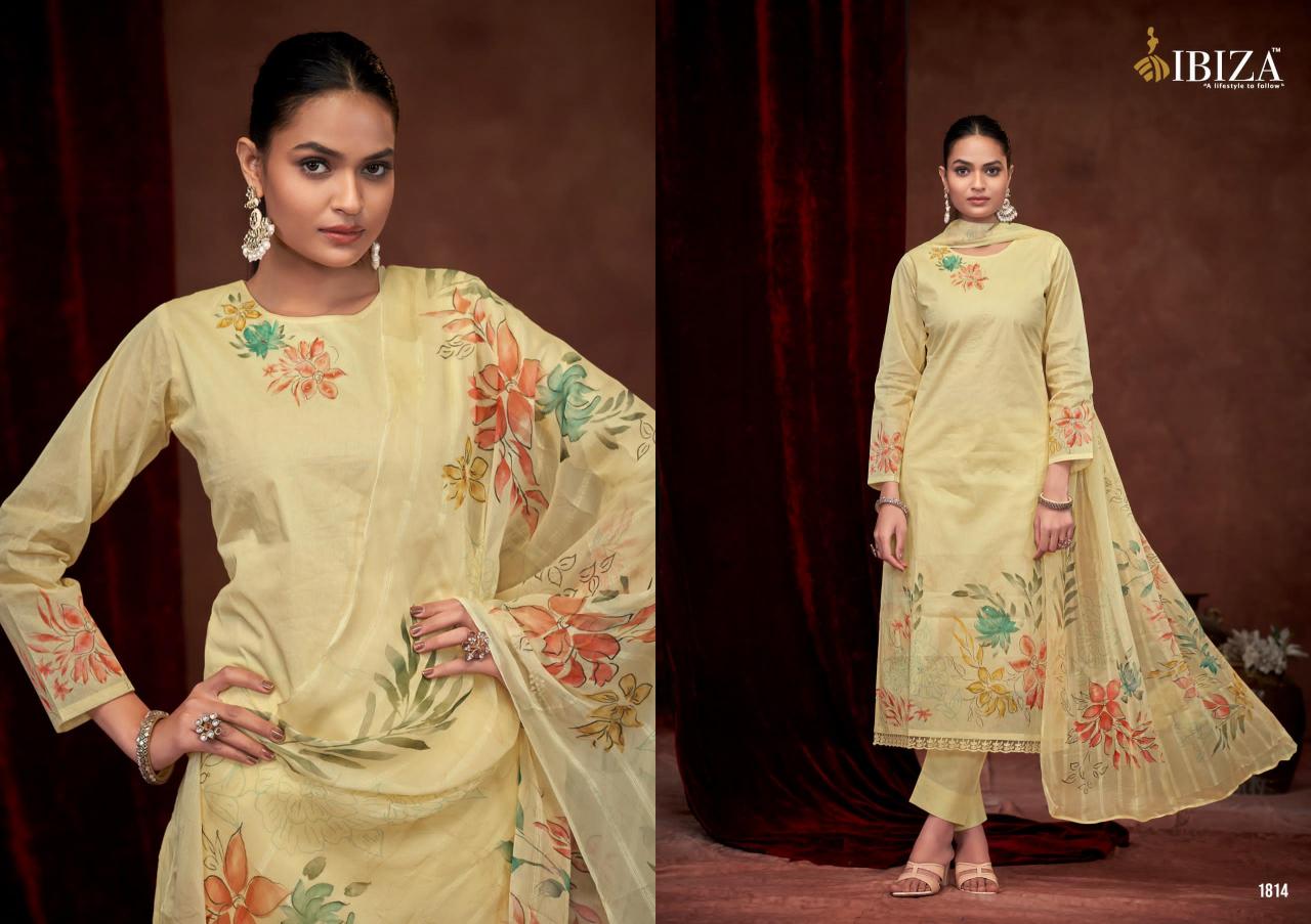 Ibiza latima orgendi digital print surat dress material wholesale market online