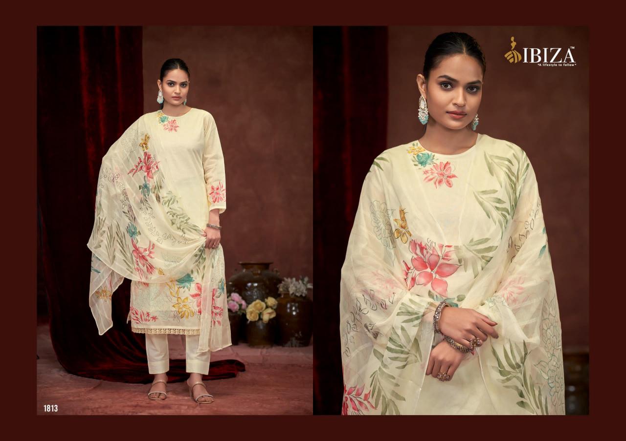 Ibiza latima orgendi digital print surat dress material wholesale market online