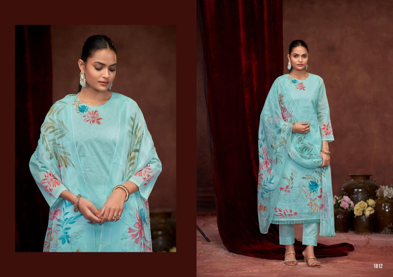 Ibiza latima orgendi digital print surat dress material wholesale market online