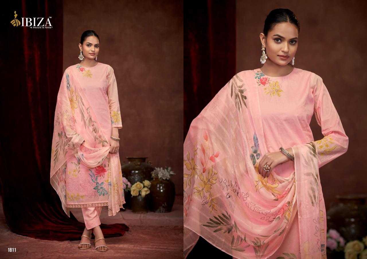 Ibiza latima orgendi digital print surat dress material wholesale market online