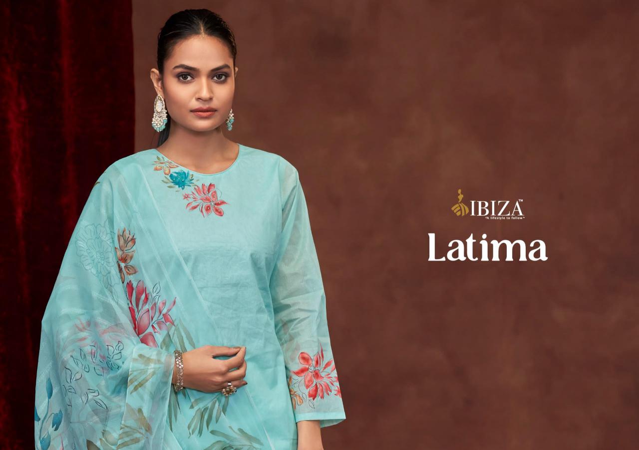 Ibiza latima orgendi digital print surat dress material wholesale market online