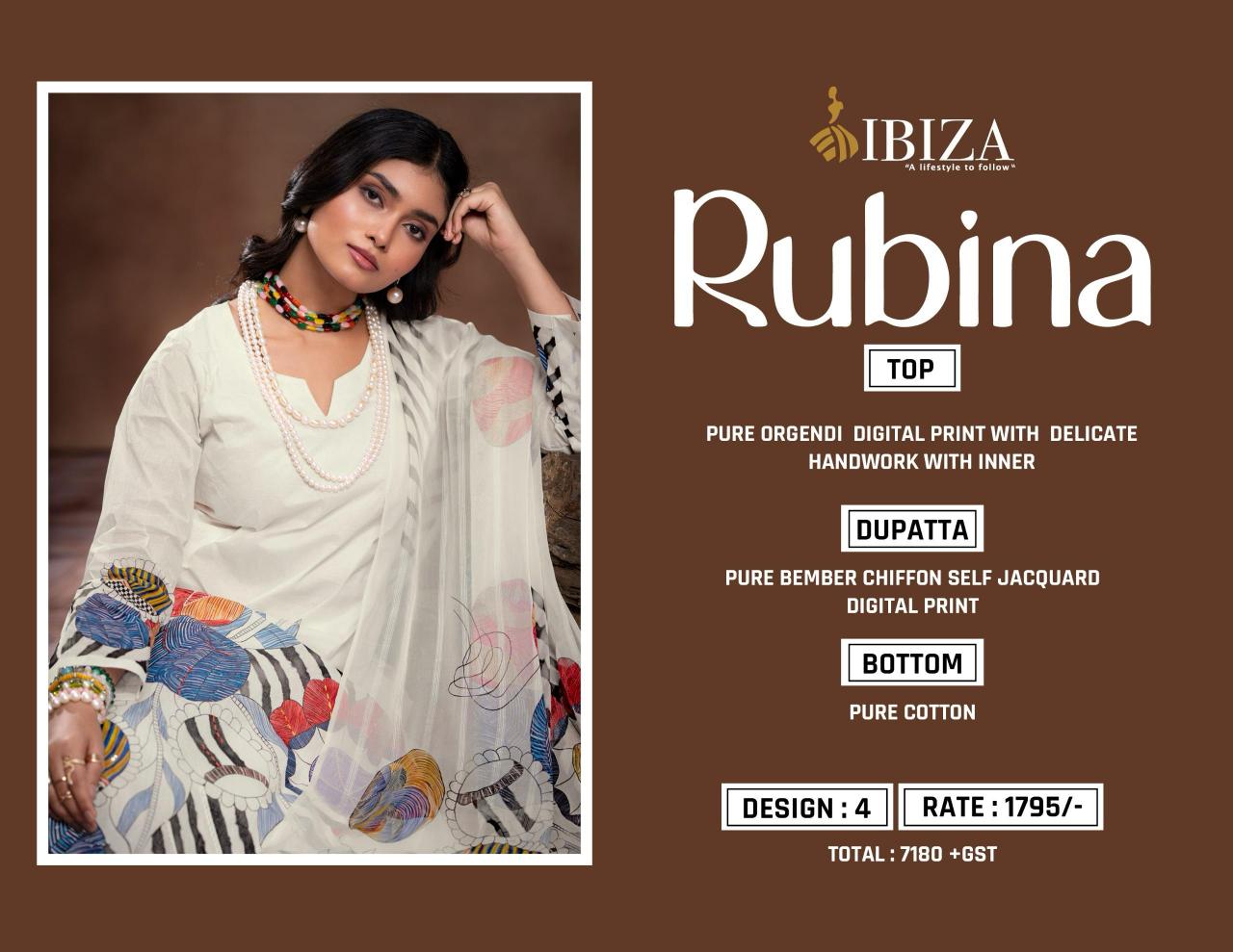 Ibiza rubina orgendi digital print ahmedabad dress material wholesale market