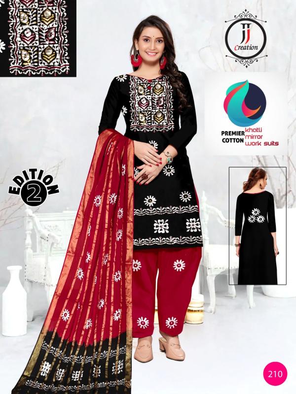 JJ premier vol-02 khatli mirror work surat wholesale market dress materials