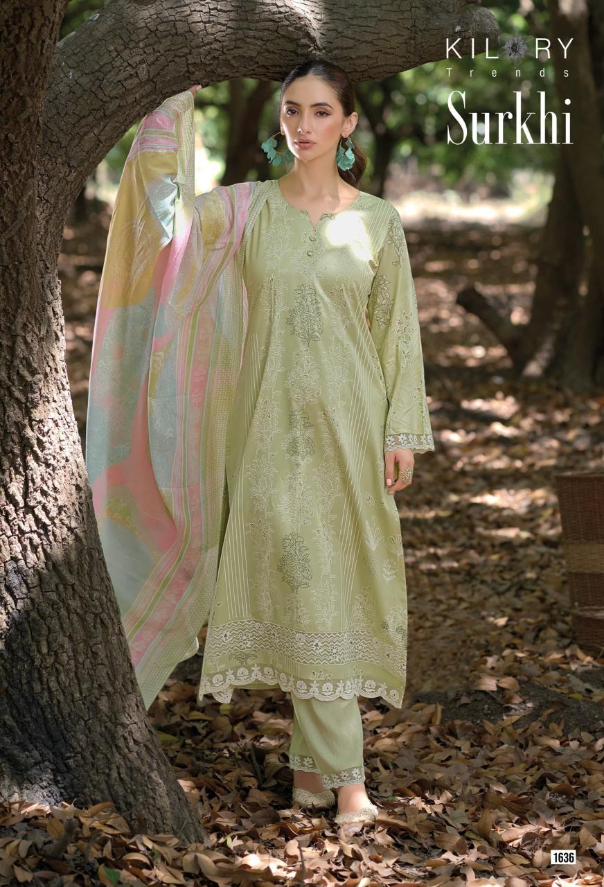 Kilory trends surkhi cotton khadi print wholesale dress material market in ahmedabad