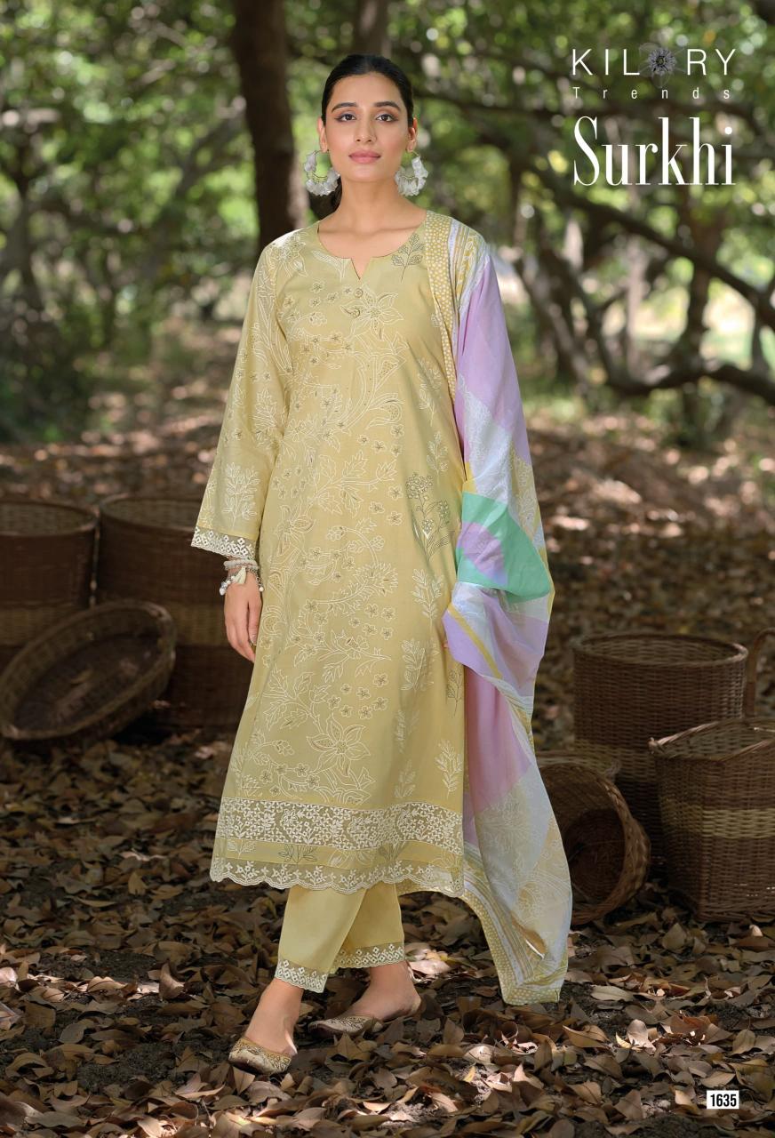 Kilory trends surkhi cotton khadi print wholesale dress material market in ahmedabad