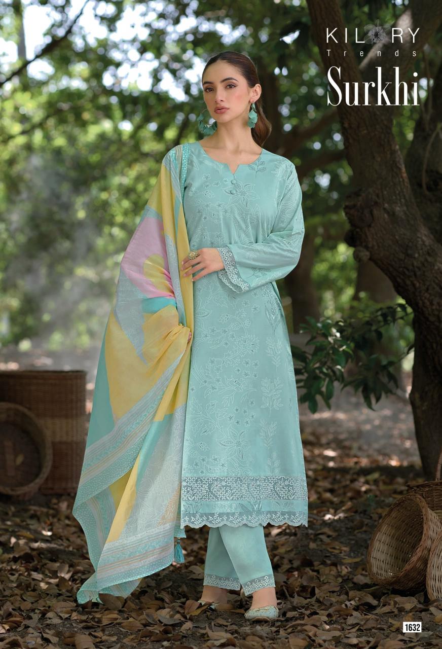 Kilory trends surkhi cotton khadi print wholesale dress material market in ahmedabad