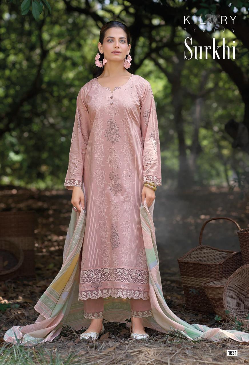 Kilory trends surkhi cotton khadi print wholesale dress material market in ahmedabad