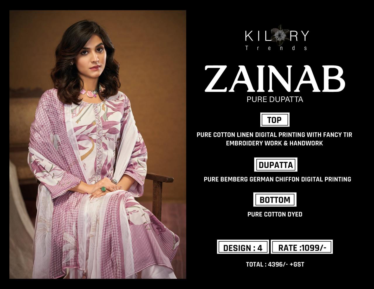 Kilory trends zainab cotton digital print wholesale market in mumbai for dress materials