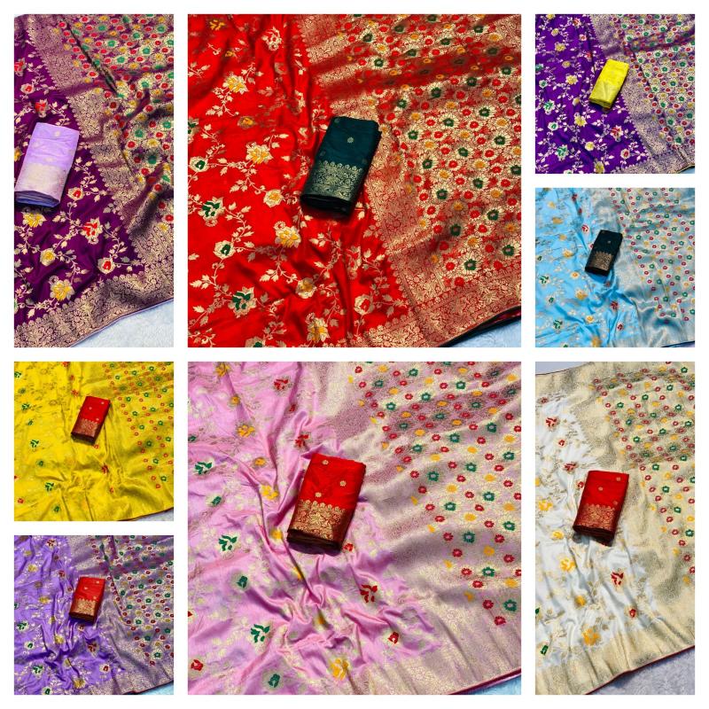 Komal-vol-2 soft banarasi khadi georgette silk sarees wholesale online shopping