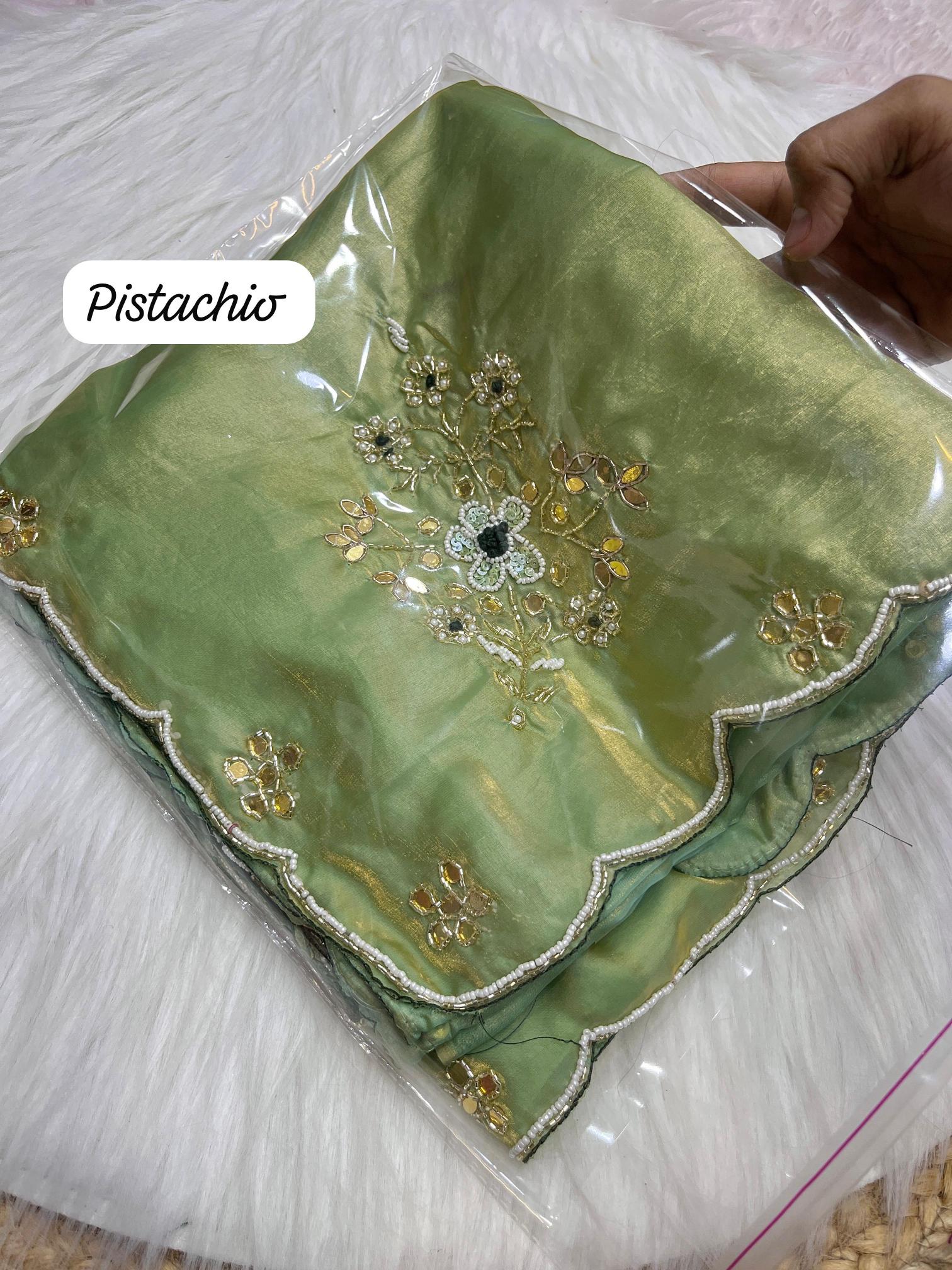Mahaveer silks fendi satin intricate handwork butta surat saree wholesale market