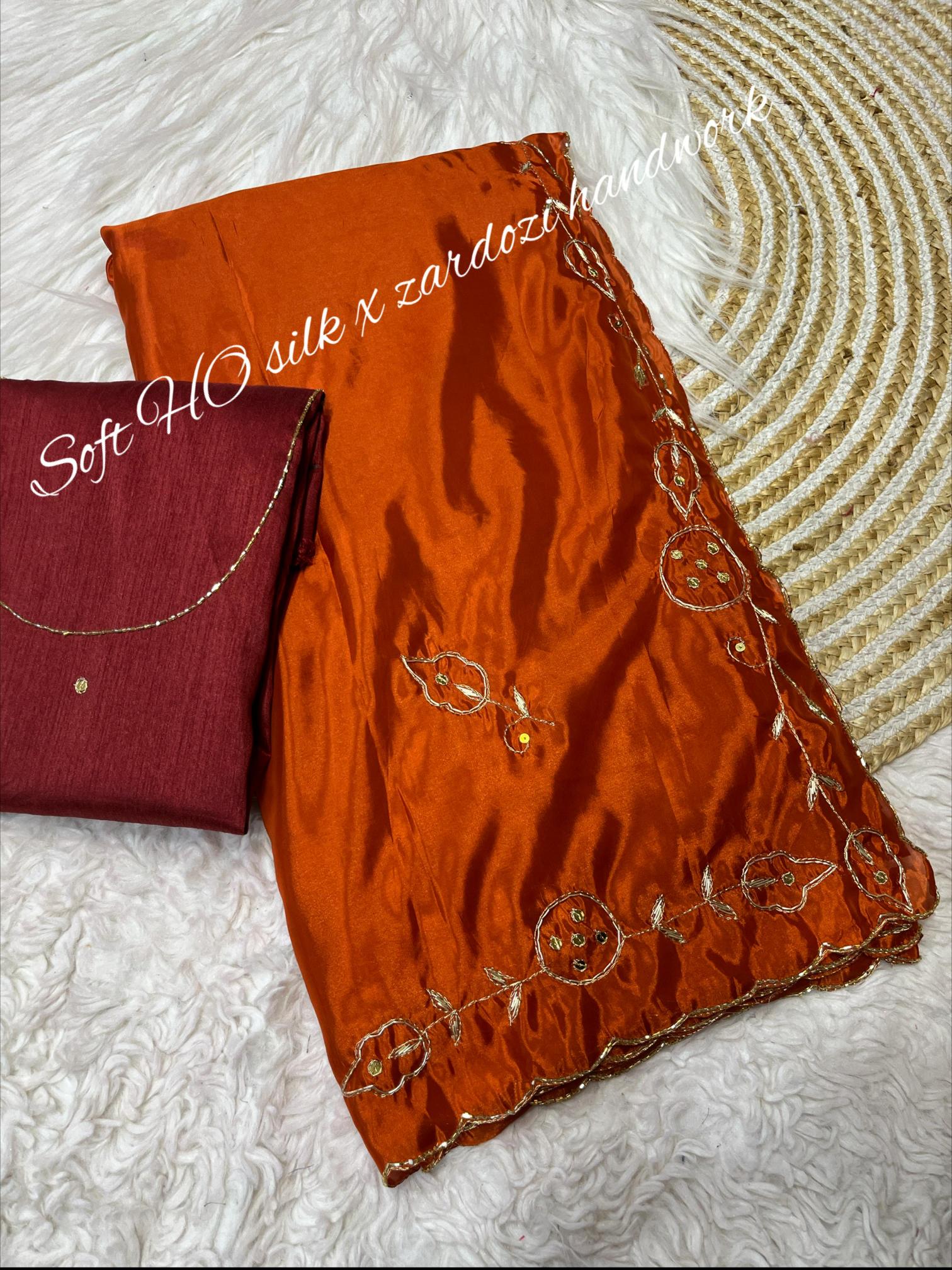 Mahaveer silks heavy c-pallu zardozi handwork sarees with blouse sarees wholesale online shopping