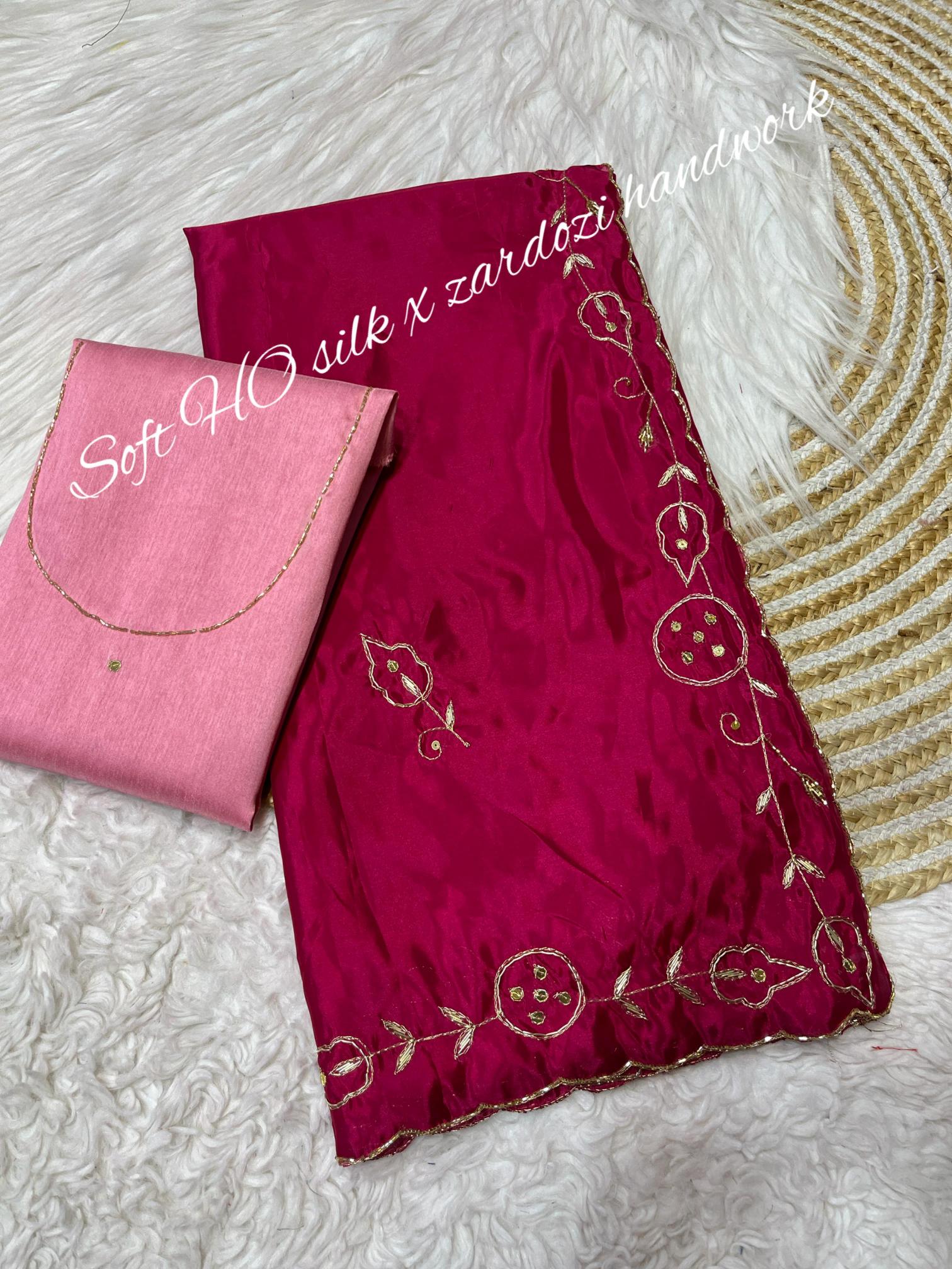 Mahaveer silks heavy c-pallu zardozi handwork sarees with blouse sarees wholesale online shopping