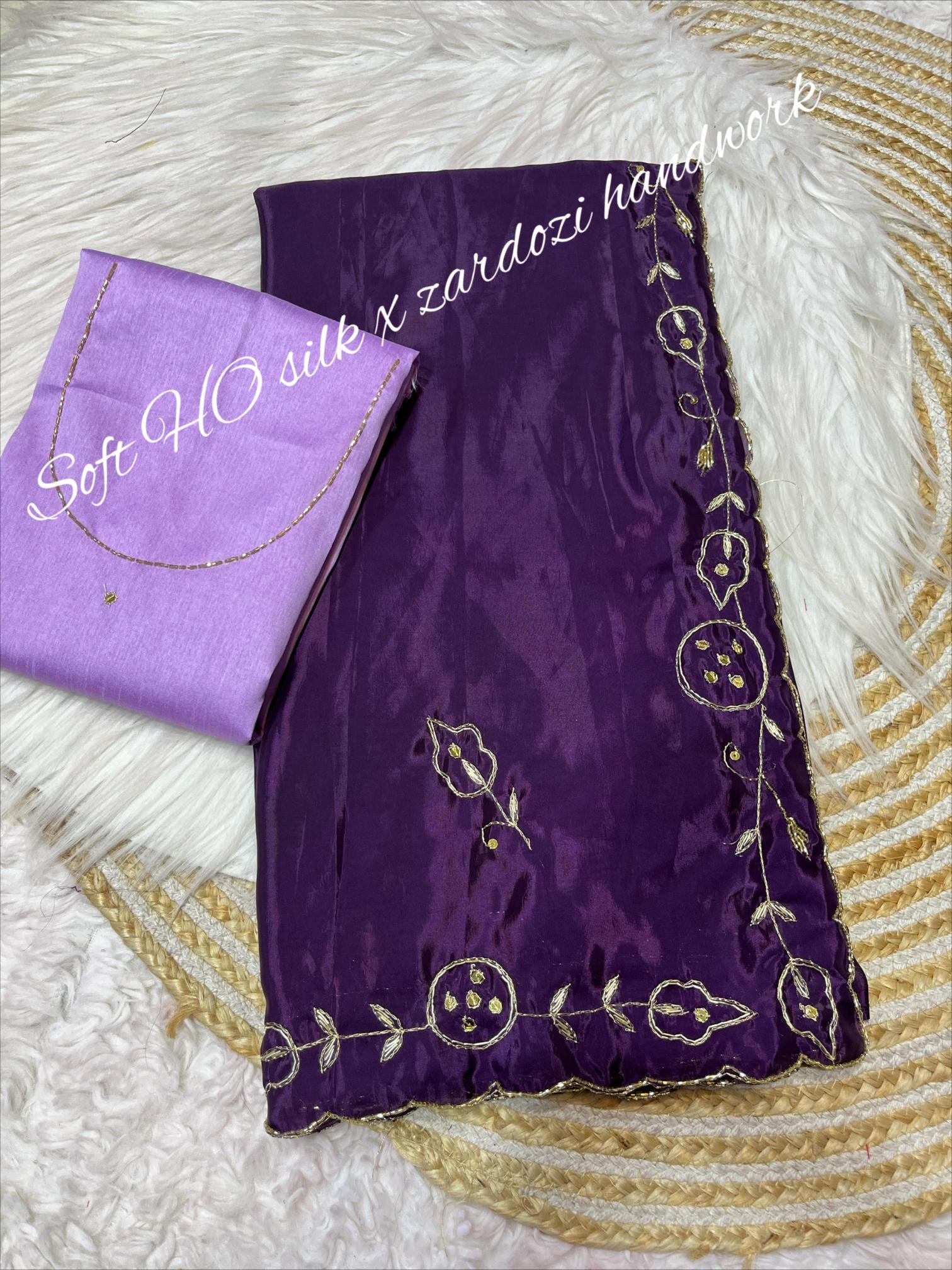 Mahaveer silks heavy c-pallu zardozi handwork sarees with blouse sarees wholesale online shopping