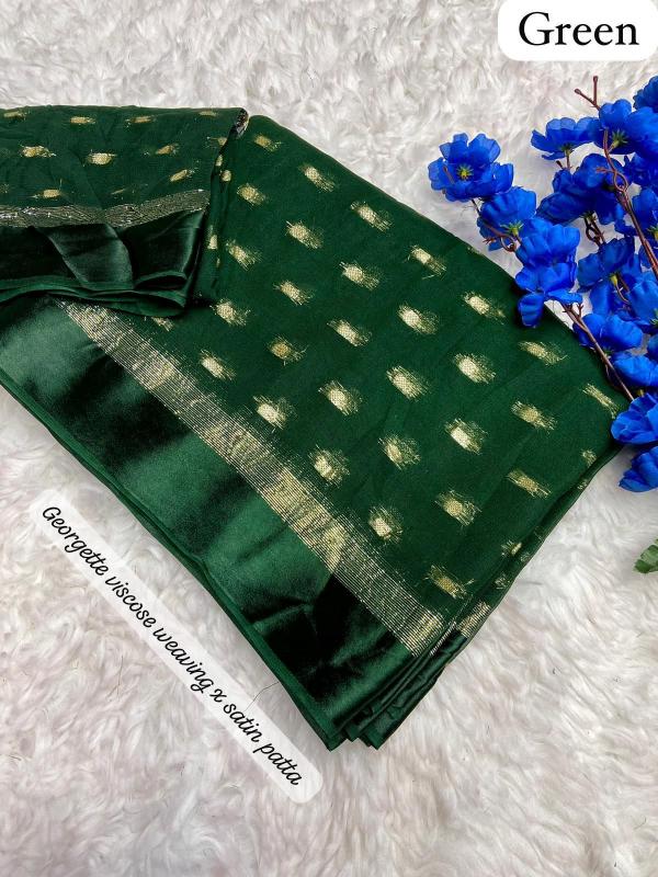 Mahaveer silks soft viscose weaving georgette surat sarees wholesale market