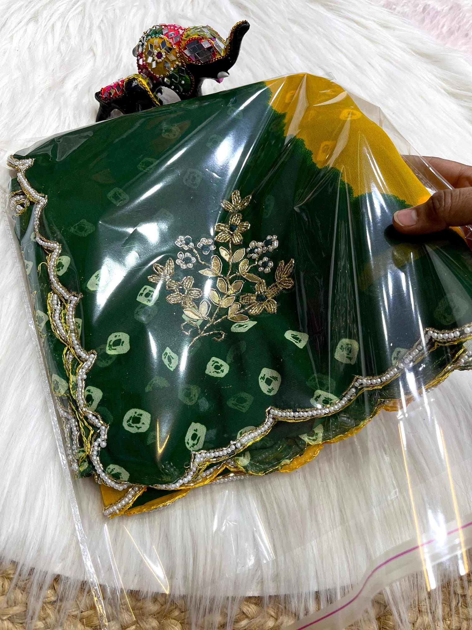 Mahavir silks soft georgette handwork khatli moti butta wholesale saree market in surat