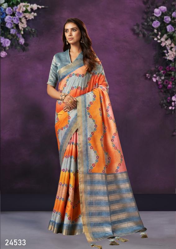 Mahotsav norita 24500-b series tusser silk wholesale saree market in surat