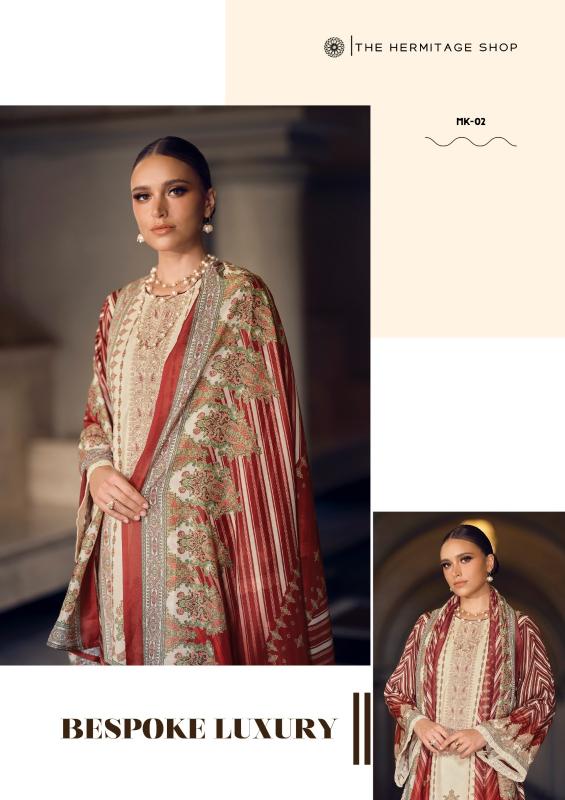Marrakesh the hermitage shop jam satin digital print unstitched dress material wholesale