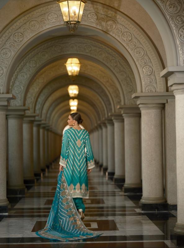 Marrakesh the hermitage shop jam satin digital print unstitched dress material wholesale