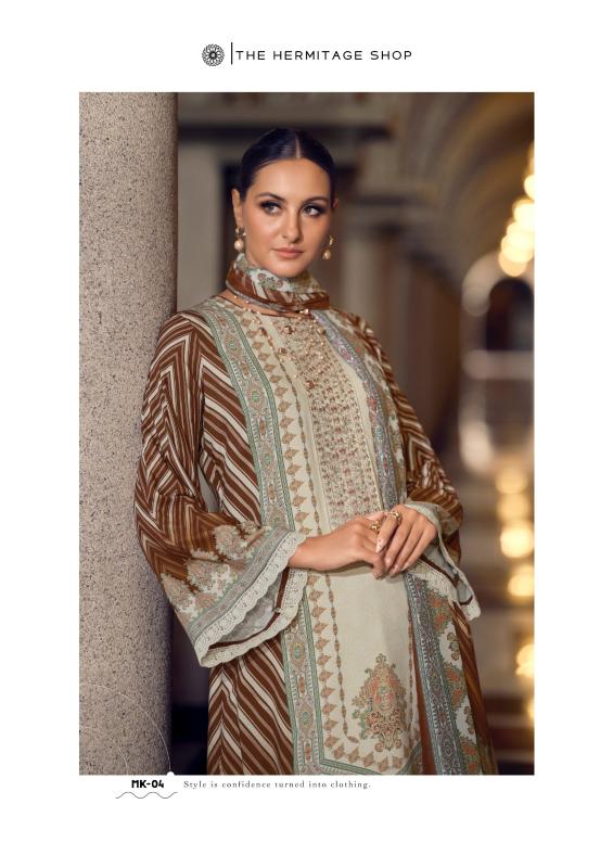 Marrakesh the hermitage shop jam satin digital print unstitched dress material wholesale