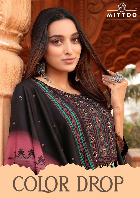 Mittoo colordrop heavy rayon top bottom dupatta kurtis manufacturers in india