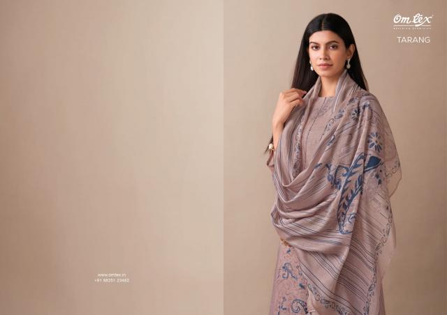 Omtex tarang vintage linen digital print pranjul dress material wholesale price