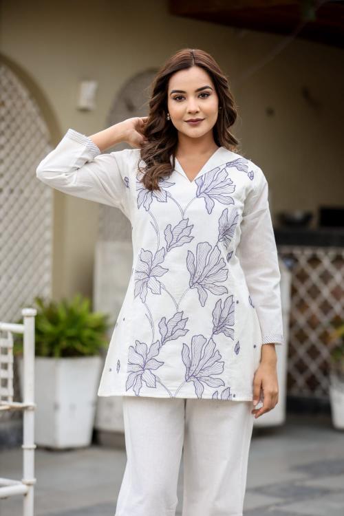Premium quality cotton flex coord set branded kurtis wholesale