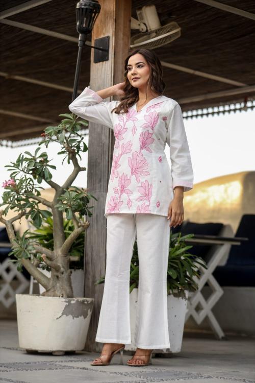 Premium quality cotton flex coord set branded kurtis wholesale